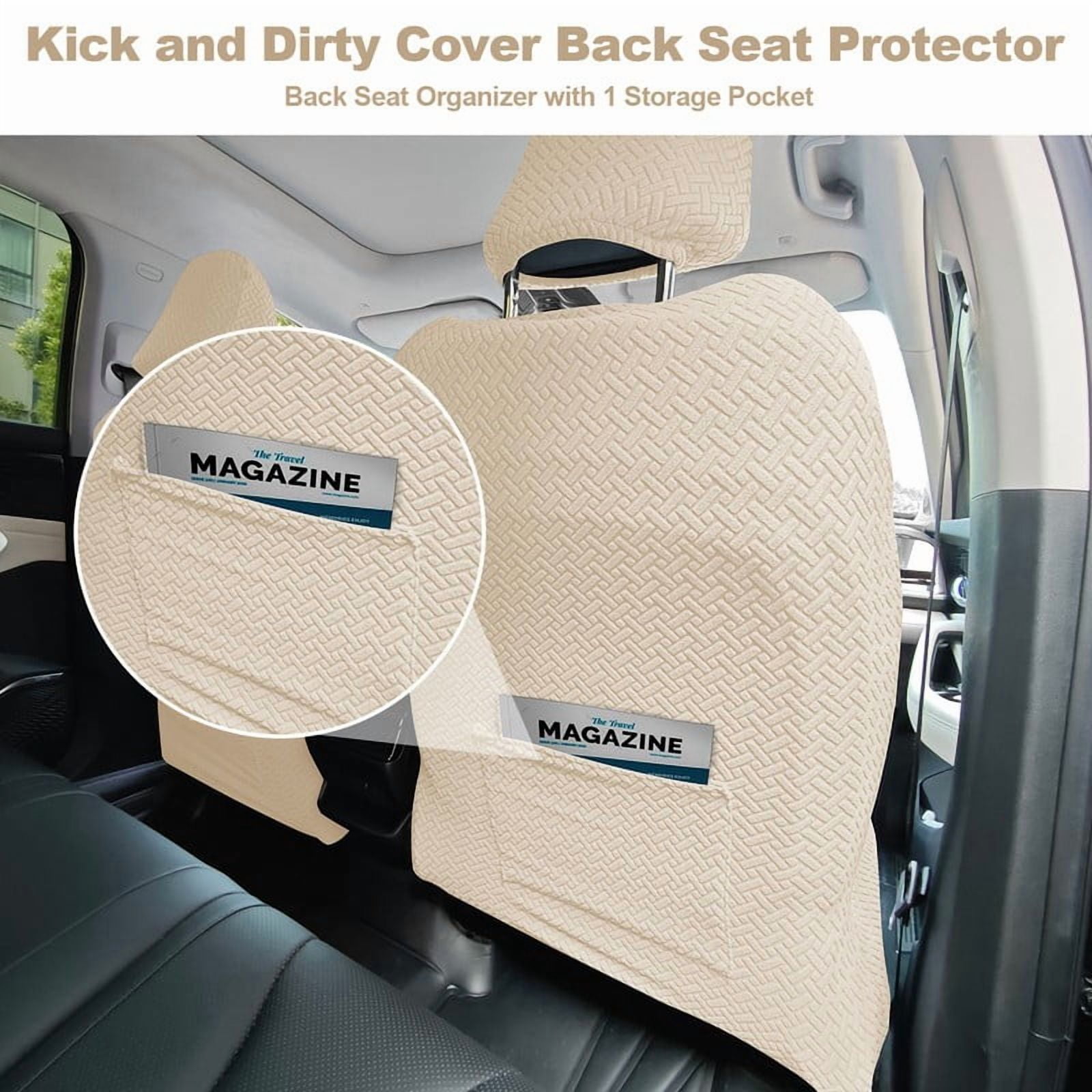(Pack of 2) All-inclusive Car Front Seat Covers, Universal Auto Front Seats Protector Fits for Car, SUV, Truck, Beige