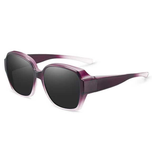 Polarized Suncovers Sunglasses Over Glasses purple