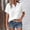 White, variant on Women's Short Sleeve Crewneck T Shirt Lightweight Soft Blend Basic Tee Solid Color Casual Everyday Top for Spring Summer Fall Comfortable Daily Wear Essential