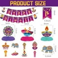 thumbnail image 2 of Diwali Decorations - Happy Diwali Banner, Hanging Swirls, Table Decorations, Honeycomb Centerpieces for House, Rangoli Diya Hanging Decors$$Electronics Accessories, 2 of 6