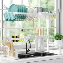 Dish Drying Rack Over The Sink -  Capacity Stainless Steel Dish Drainer, Multifunctional Kitchen Organizer