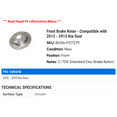 thumbnail image 2 of Front Brake Rotor - Compatible with 2012 - 2013 Kia Soul - Centric, 2 of 2