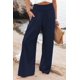 thumbnail image 1 of Foridol-pantalones de lino y algodón para mujer, calzas largas con bolsillos, informales, de pierna ancha, color blanco y caqui, para primavera y verano, 2023, 1 of 4