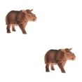 thumbnail image 1 of Guardoinrt Modèle de Figurines d'Animaux de Simulation Interactive pour les Enfants Jouets Éducatifs Rhinocéros 2Set, 1 of 6