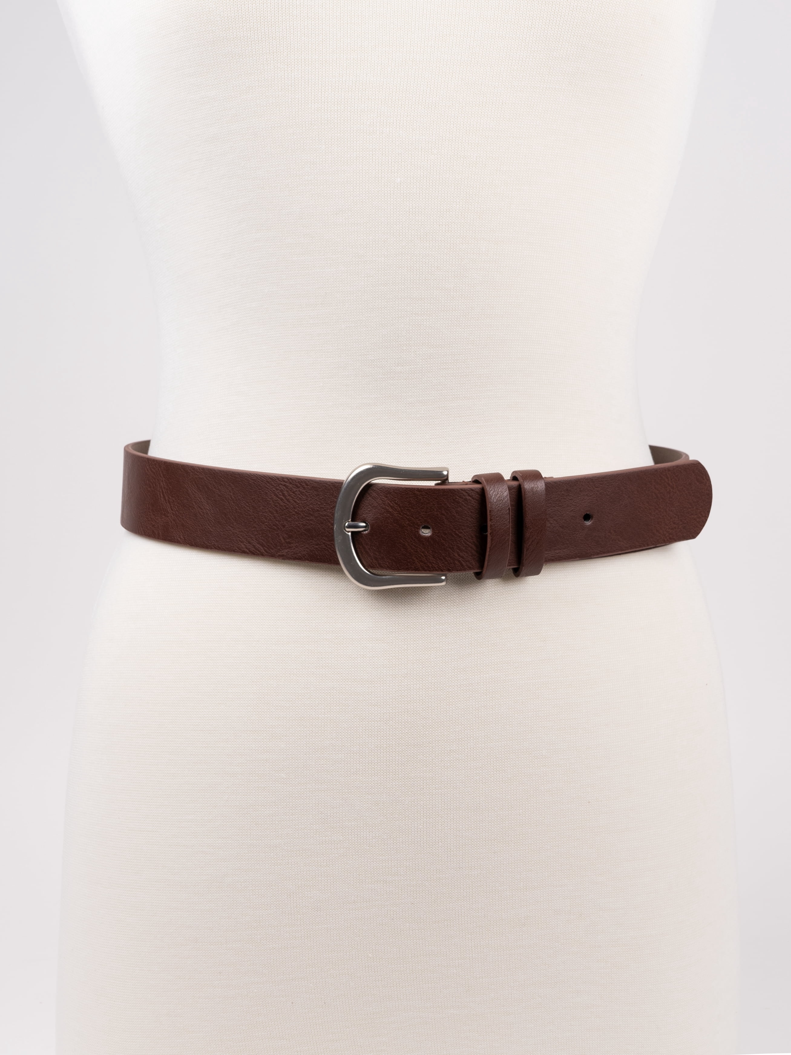 Time and Tru Women's Double Loop Harness Belt, Brown