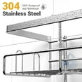 thumbnail image 3 of fdbtgysdb Shower Caddy Hanging Bathroom Organizer  Rustproof Shelf for Inside Shower - No Drilling Racks Over Showerhead - Bath Shelves for Shampoo Soap Black, 3 of 6
