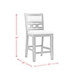 thumbnail image 4 of Counter Height Chairs Set Gray - 2 Modern Dining Room Side Chairs Rustic Style, 4 of 5