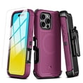 thumbnail image 1 of Funda Case MYBAT Maverick Mag clip para iPhone 16 PRO - Ciruela con mica, 1 of 10