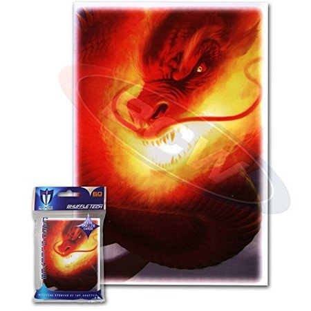 Trading Card Set Sleeves - (60) Inferno Design Small Gaming Trading Card Protector Sleeves for Smaller Cards Like Yu-Gi-Oh! CardsThese card sleeves work best for smaller.., By Max Protection