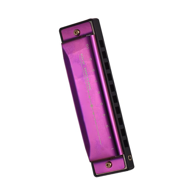 Harmonica Key of C Diatonic Harmonica Mouthorgan with ABS Reeds Mirror Surface Design 10 Holes Blues Harmonica Perfect for Beginners Professional Students Kid Purple