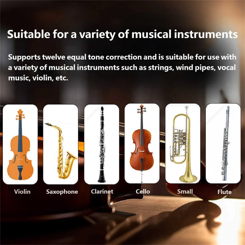Professional Brass Instrument Tuner Accurate Pitches Rechargeable Metronome Tone Generator Tuners Enduring