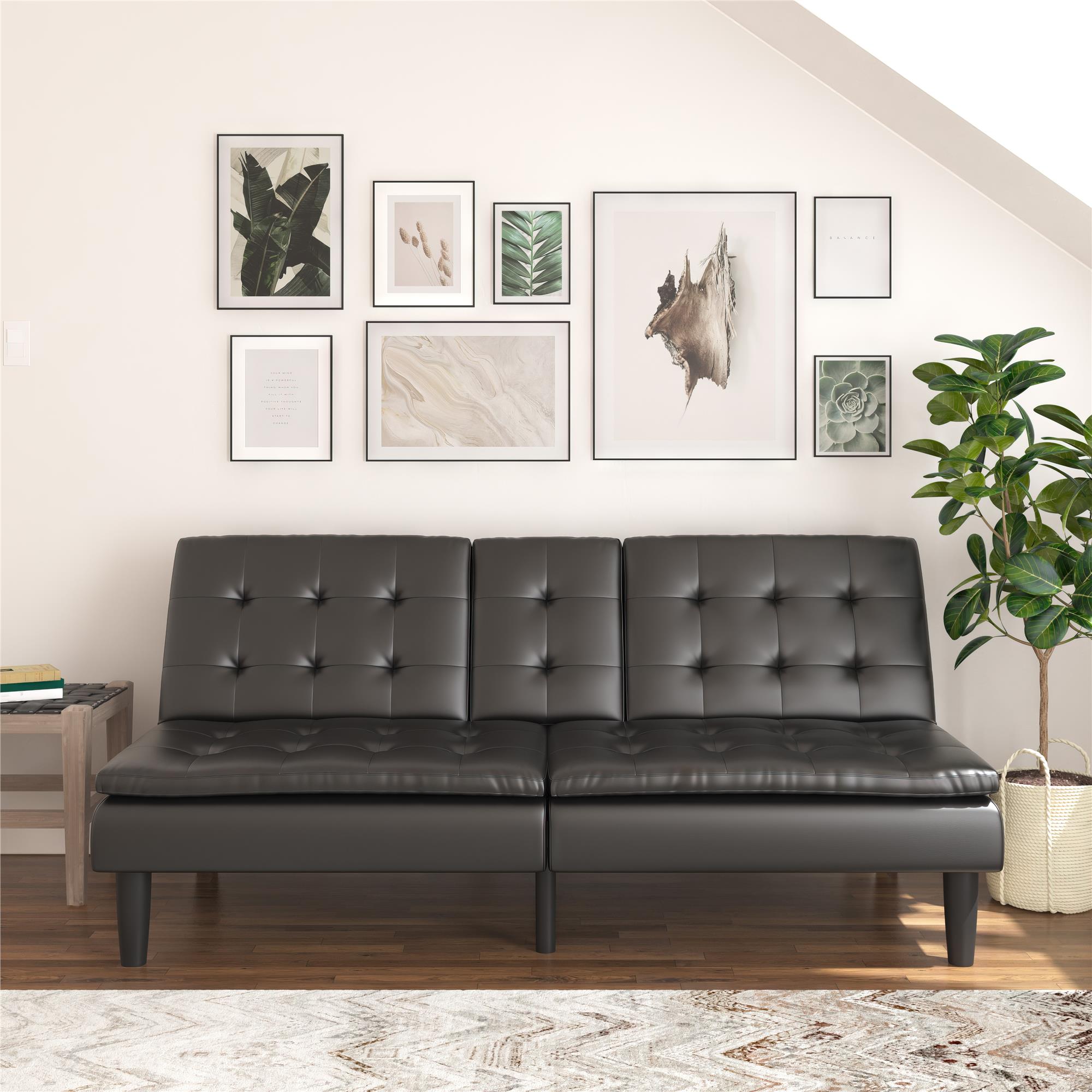 Mainstays 71.5 in Memory Foam Futon with USB and Cupholder photo 4