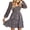 Blue, variant on Womens Long Sleeve Dress Summer Vacation Square Neck Smocked Floral Mini Boho Spring Wedding Guest Dresses