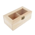 thumbnail image 2 of 2 Grids Unfinished Wood Box, Wood Jewelry Box with Locking Clasp Rectangle Wood, 2 of 7