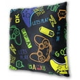 thumbnail image 3 of GZHJMY Video Game Controller Throw Pillow Covers Set of 2 Sofa Decor Pillowcase Back Cushion Case 20" × 20", 3 of 5