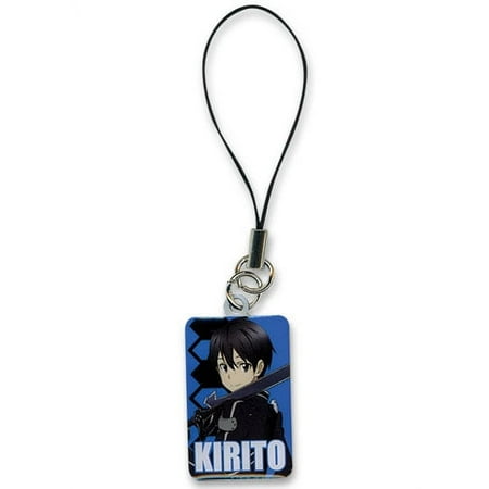 Cell Phone Charm - Sword Art Online - Kirito Portrait Metal New Anime ge17082