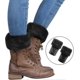 thumbnail image 2 of Women Girls Leg Warmers Warm Boot Cuffs Knitted Short Crochet Boot Cover Thermal-df, 2 of 5