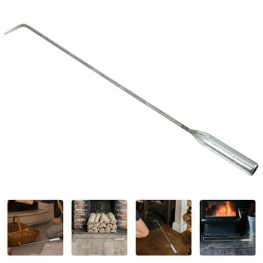 WEUVEB Fireplace Poker with Handle, Iron Fire Pit Tool for Home Use and Outdoor Fireplaces