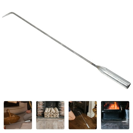 WEUVEB Fireplace Poker with Handle, Iron Fire Pit Tool for Home Use and Outdoor Fireplaces