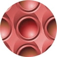 thumbnail image 1 of Ahgly Company Machine Washable Indoor Round Transitional Red Area Rugs, 6' Round, 1 of 7