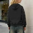 thumbnail image 6 of LRen Girls Hoodies Size 14-16, Girl Bow Leopard Printed Hoodies Drop Shoulder Long Sleeve Sweatshirts Pullover Preppy Back To School Cute Valentines Clothes,Black,9-10 Years, 6 of 7