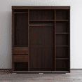 thumbnail image 4 of Aria 3 Door 71" Wide Modern High Gloss Wardrobe Armoire, Wenge, 4 of 5