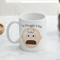 thumbnail image 3 of CafePress - Peanuts Emoji Struggle Is Real - 11 oz Ceramic Mug - Novelty Coffee Tea Cup, 3 of 3