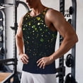 thumbnail image 5 of KLL Luxury golden sparkle Print Men's Muscle Gym Workout Stringer Tank Tops Bodybuilding Fitness T-Shirts Tank Tops Men-4X-Large, 5 of 7