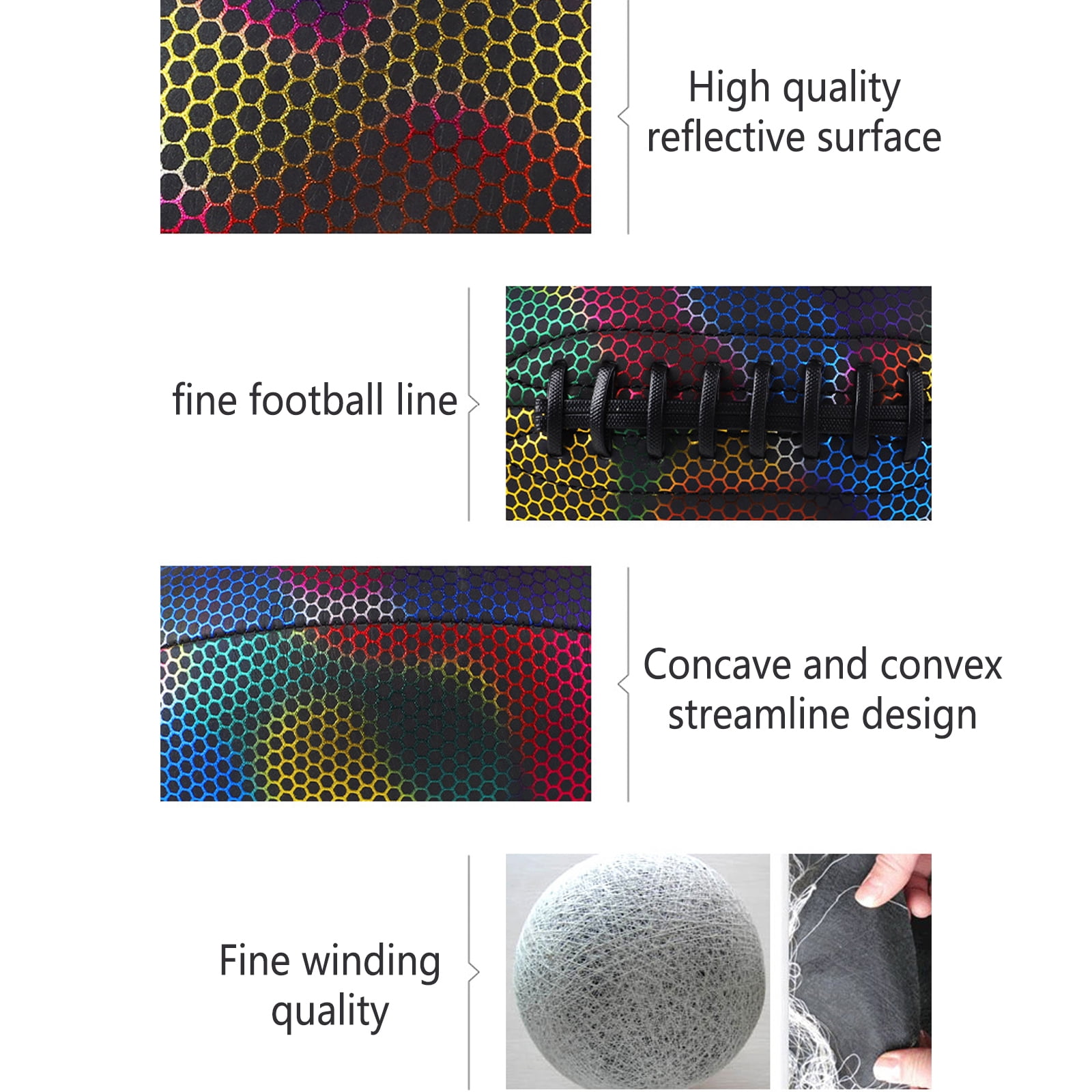 lanema Light Up Football Glowing in The Dark Great Football Toy Gifts for Boys Kids Men