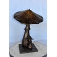 thumbnail image 2 of Leaning mushroom bronze statue fountain -  Size: 18"L x 17"W x 24"H., 2 of 11