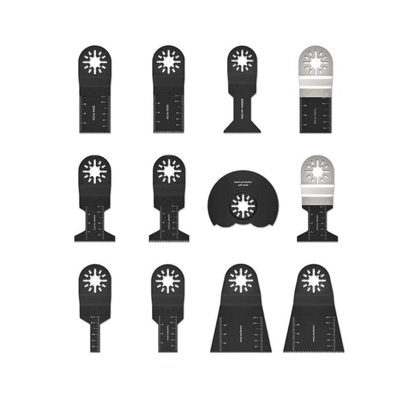 Scienceny Juego de hojas de sierra oscilante de 12 uds, juego de multiherramienta Universal de corte de molienda para Fein Multimaster Herramientas y ferretería Scienceny TO003956-00