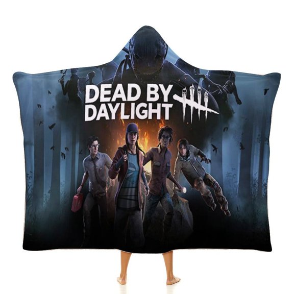 Dead by Daylight DBD Wearable Blanket Cloak Arctic Velvet Hooded Blanket Soft Fuzzy Hoodie Blanket Cape for Adults Kids 40"x50"
