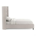 thumbnail image 3 of Furniture of America Qualy Wingback Tufted Fabric Eastern King Bed in Ivory, 3 of 6