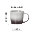 thumbnail image 2 of Gradient Glaze Ceramic Coffee Mug - Ergonomic Handle Hot Cold Drink Cup Dishwasher Safe Tea Hot Chocolate Cup Comfort Grip(Multicolorb), 2 of 5