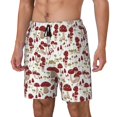 thumbnail image 2 of Uemuo Mushroom Pattern Mens Swim Trunks Quick Dry Board Shorts with Mesh Lining, Stretch Beach Shorts Quick Dry No-Chafing Board Shorts-X-Large, 2 of 9