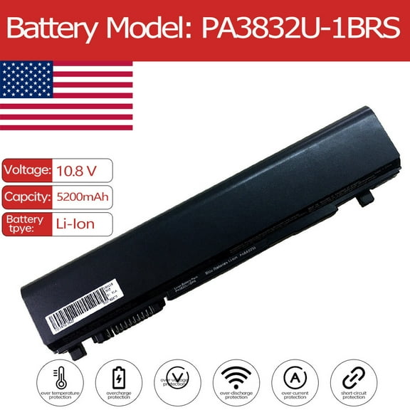 PA3832U-1BRS Laptop Battery for Toshiba PA3831U-1BRS PA3832U-1BRS PA3929U-1BRS PABAS235 PABAS249 PABAS265， Tecra R940 R840 R700 PT439A PT429A