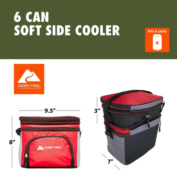 Ozark Trail OT-6000-50-6 Cooler 6 Can Soft-Sided Red - Walmart