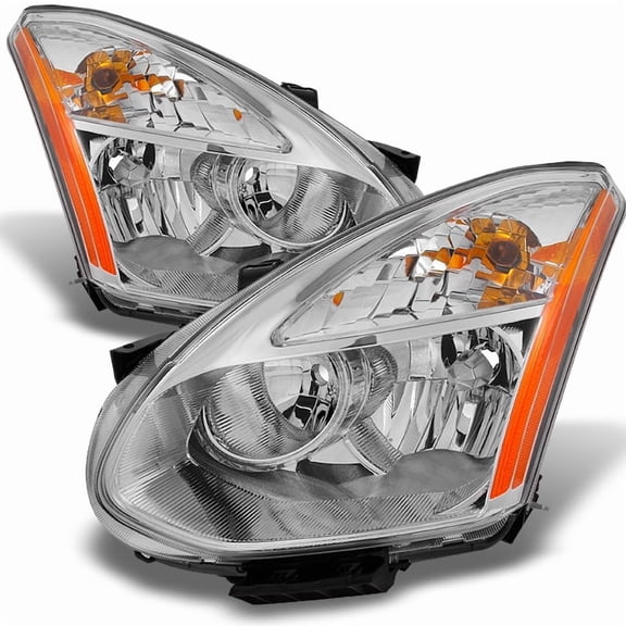 AKKON - Fits 2008-2014 Rogue SUV Halogen Type Clear Headlights Driver Left Passenger Right Side Replacement Pair Set
