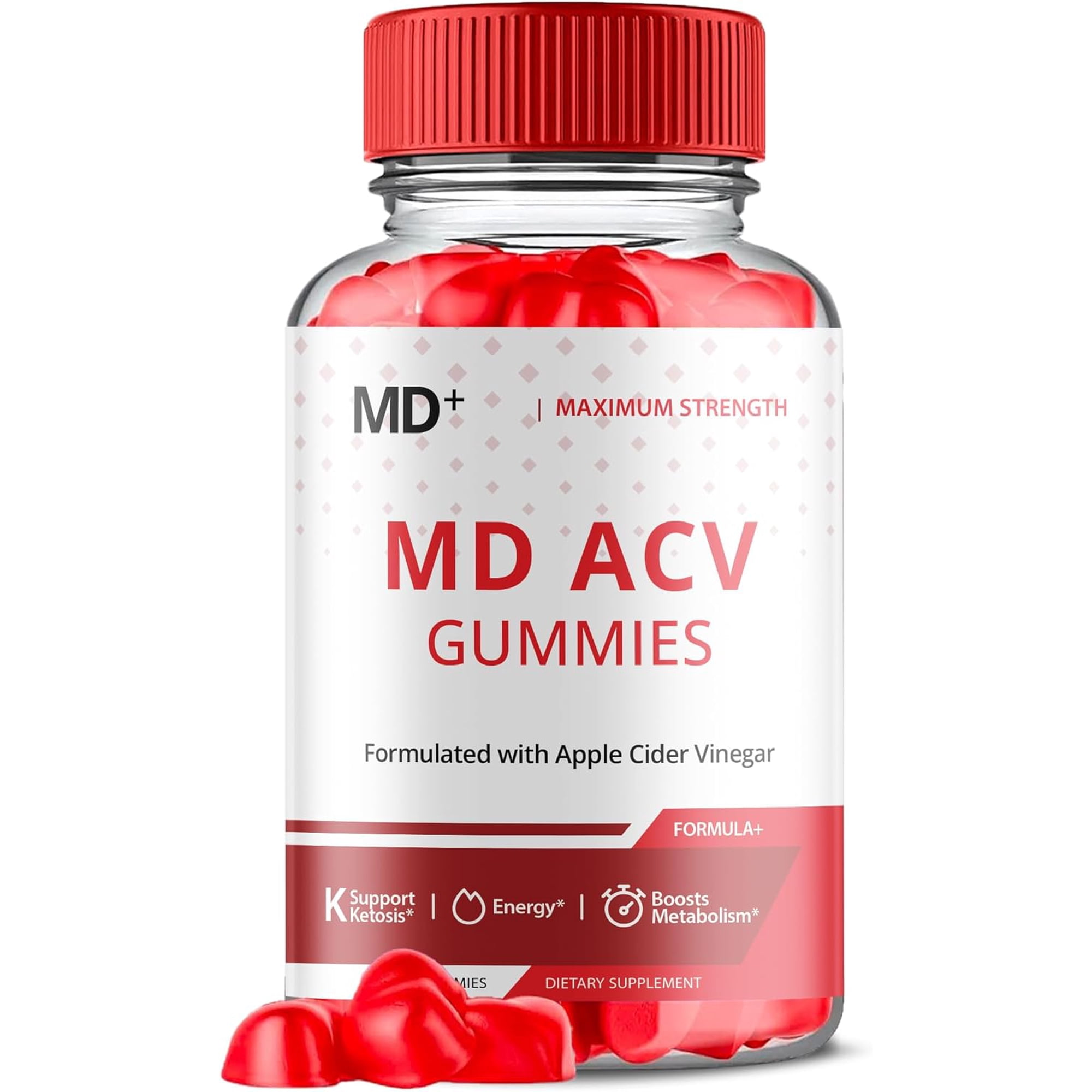 (1 Pack) MD+ Keto ACV Gummies - Apple Cider Vinegar Supplement for Weight Loss - Energy & Focus Boosting Dietary Supplements for Weight Management & Metabolism - Fat Burn - 60 Gummies