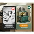 thumbnail image 5 of VWRXBZ Kitchen Shelf, 9.84x9.06x6.3 Inch Multifunctional Cutlery Knife Rack Integrated Kitchen Storage Rack Knife Fork Spoon Chopsticks Classified Storage Rack Shelf Organizer, 5 of 9