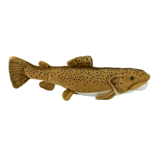 Brown Trout Plush Toy, Realistic Stuffed Animal, Soft Plush Fish, Stuffed Fish, Educational, Toy, Kids, Gift, 17" F2416 BB53