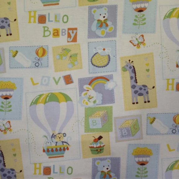 Handmade Sheets or Pillow Cover Nursery Hello Baby