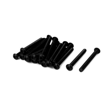 

Unique Bargains M6x55mm 10.9 Alloy Steel Button Head Hex Socket Cap Screw Bolt Black 20pcs
