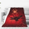 thumbnail image 1 of Fotbe Black Spider Web With Spiders Manta de Franela Acolchonada con Estampado, Súper Suave y Esponjosa, Extra Grande para Sofá, Cama, Uso Todo el Año-80"x60", 1 of 7