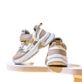 thumbnail image 6 of Cushioned Outdoor Play Footwear For Boys Girls Kids Breathable Mesh Hook & Loop Non Slip Platform Sneakers Brown 29, 6 of 6