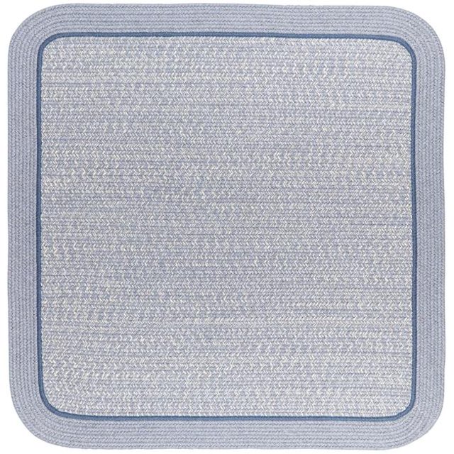 Rhody Rug CC98R120X120S 10 ft. Casual Comfort Sunrise Blue Banded Braided Rug, Square