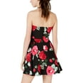 thumbnail image 2 of Bee Darlin Juniors Strapless Floral Fit And Flare Dress, 2 of 2