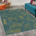thumbnail image 2 of Jurassic Decorative Rug, Arrangement of Various Dinosaurs Illustrations Skeleton Biology Historic, Quality Carpet for Bedroom Dorm and Living Room, 6 Sizes, Petrol Blue, by Ambesonne, 2 of 4