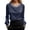 Blue, variant on Lkhaha Womens Tees Tops Elegant Solid Long Sleeve Satin Finish Pearl Embellishment Workout Clothes Black L