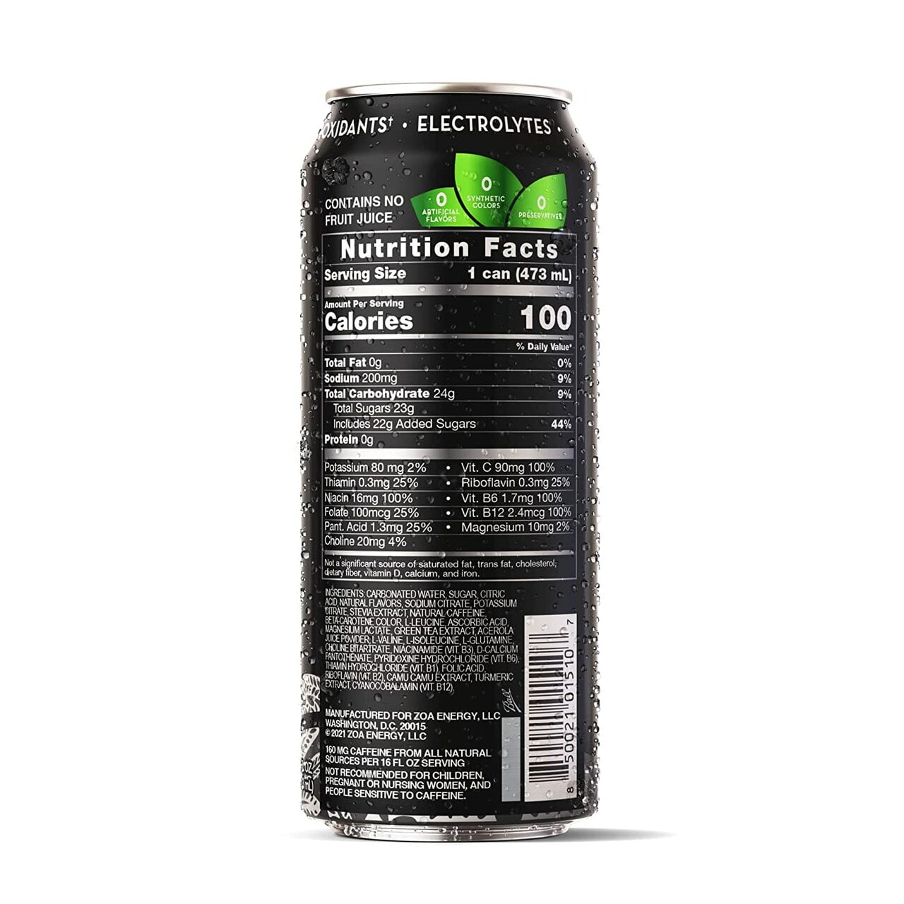 ZOA Zero Sugar Energy Drink Original- 473 ML - Walmart.ca